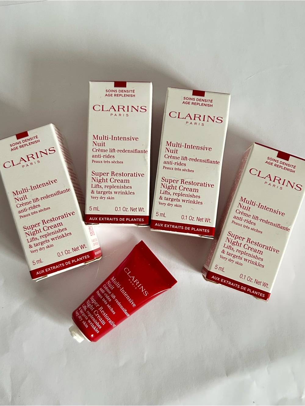 5mlx4 Clarins Super Restorative Night Cream Mini Set-very dry skin